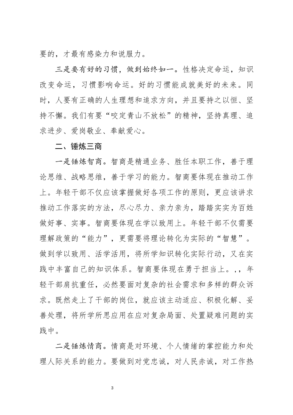 市委书记在青年干部座谈会上的即兴讲话(0002)_第3页