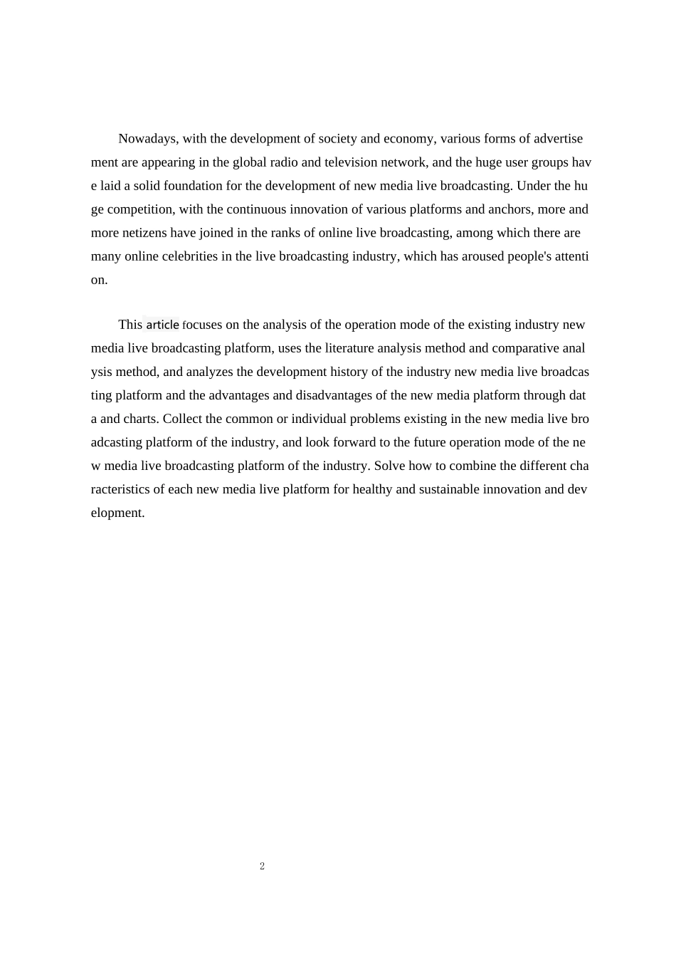 新媒体时代下直播运营分析   市场营销专业_第2页