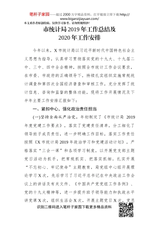 统计局2019年工作总结