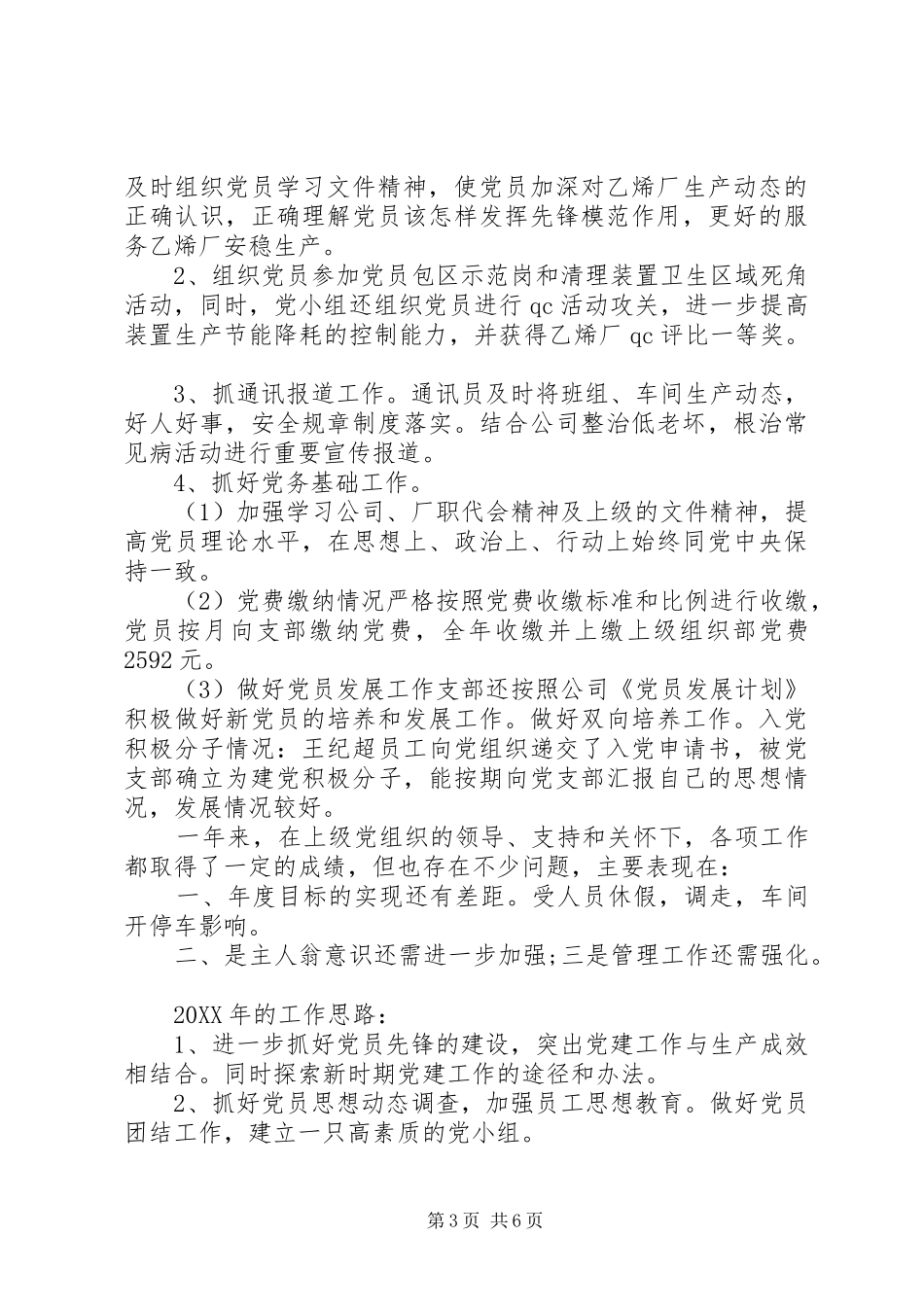 2024年党小组党内评价意见_第3页