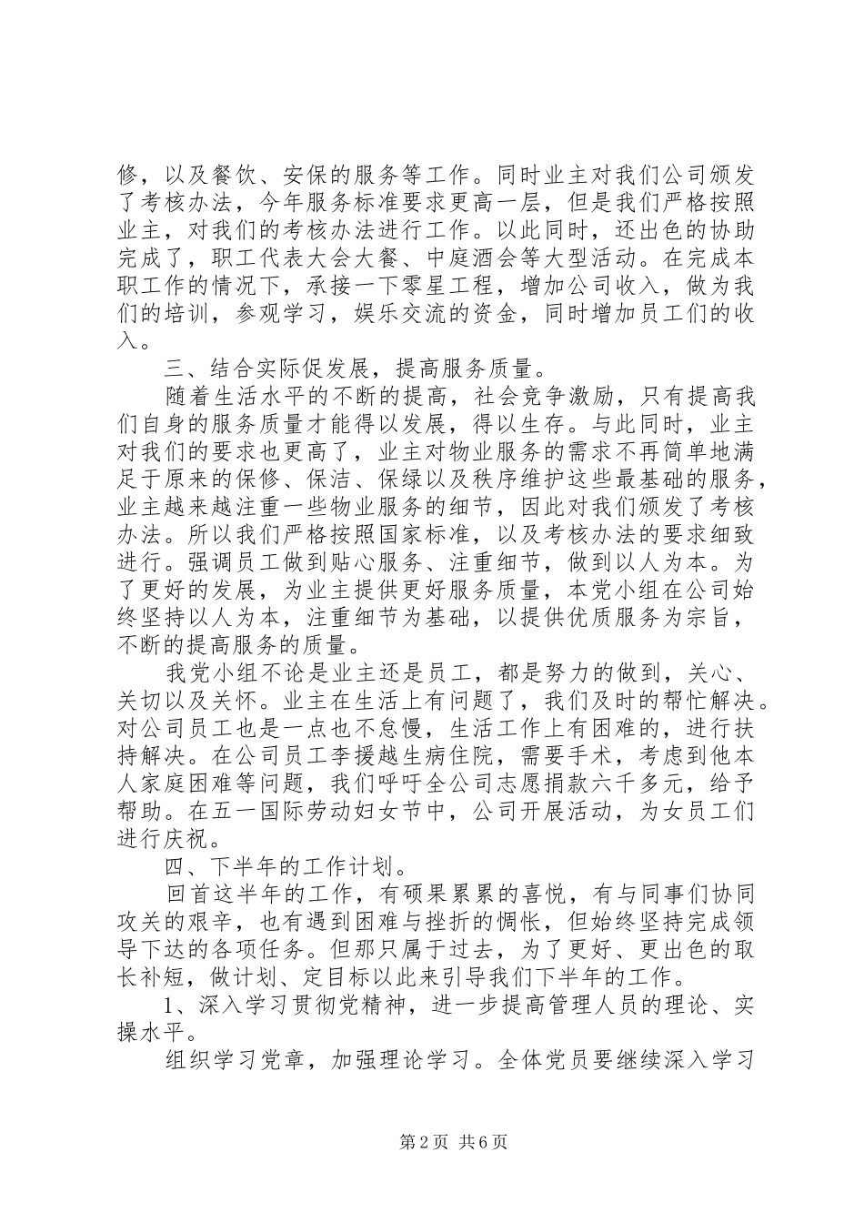 2024年党小组评价记录_第2页