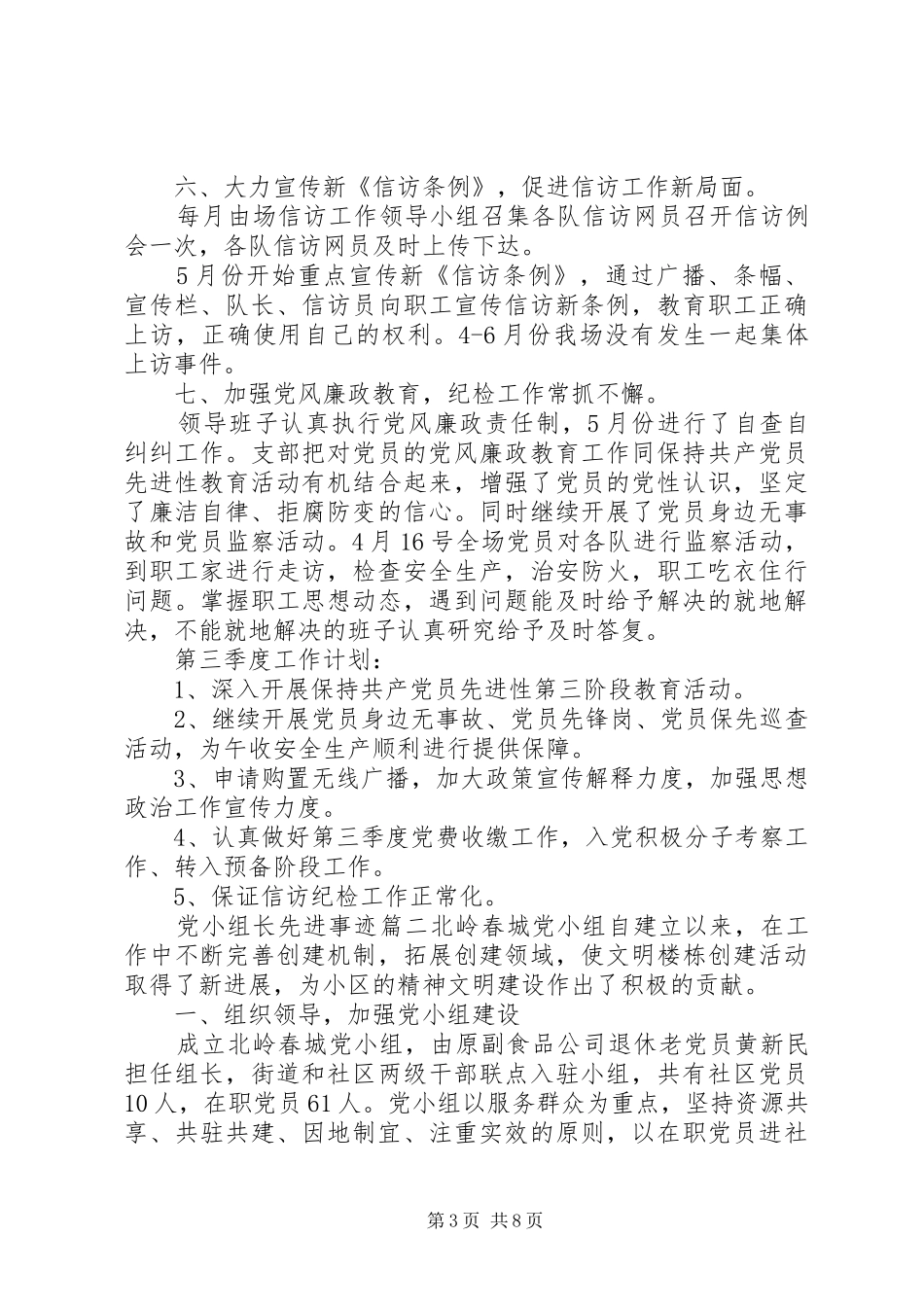 2024年党小组长先进事迹_第3页