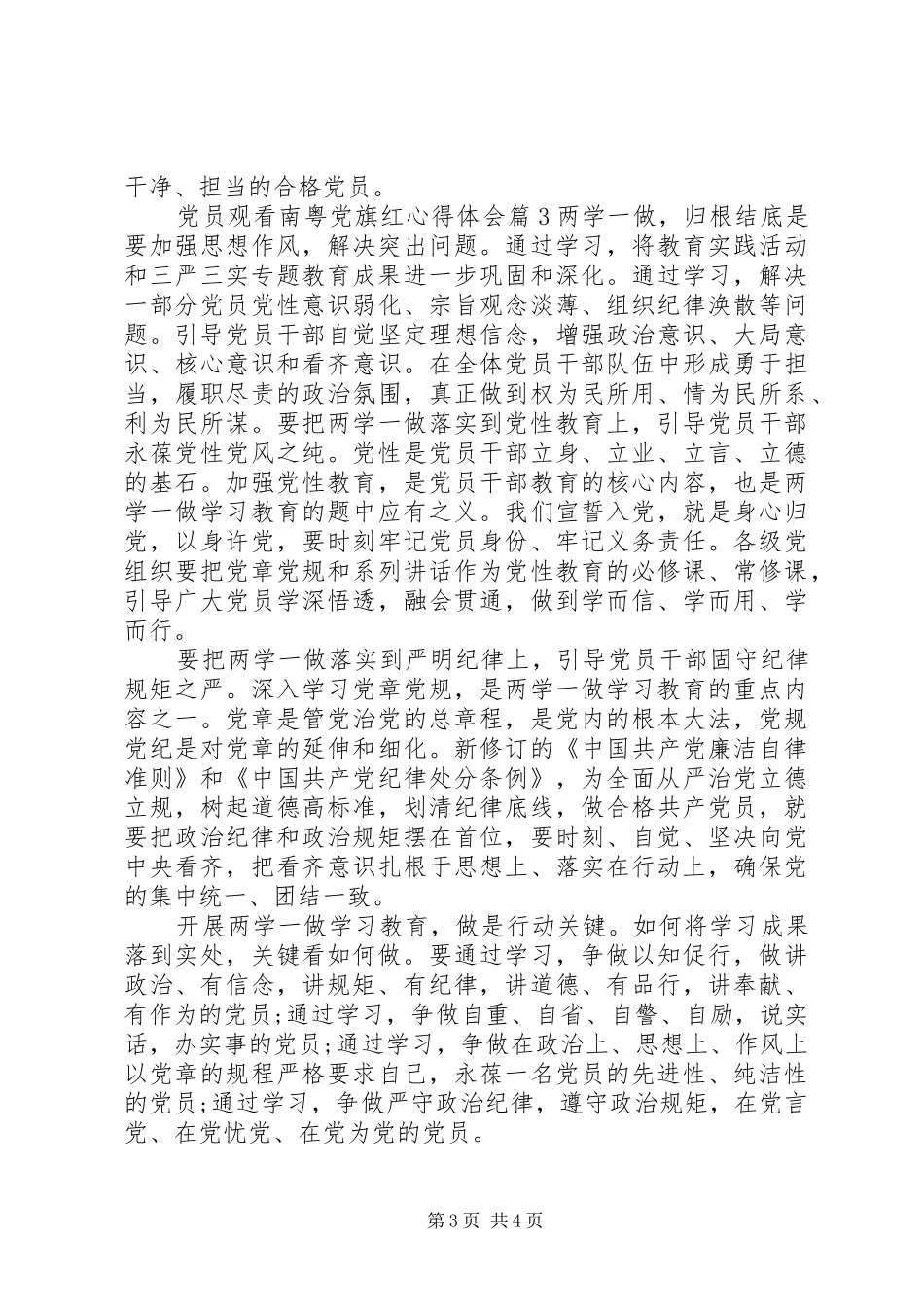 2024年党员观看南粤党旗红心得体会_第3页