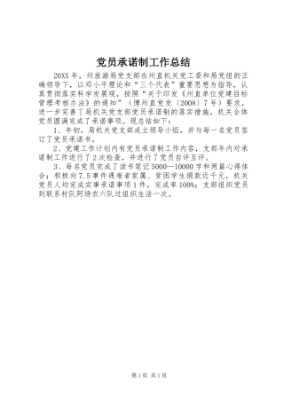 2024年党员承诺制工作总结