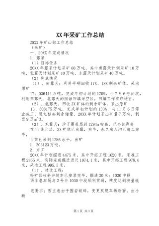 2024年采矿工作总结