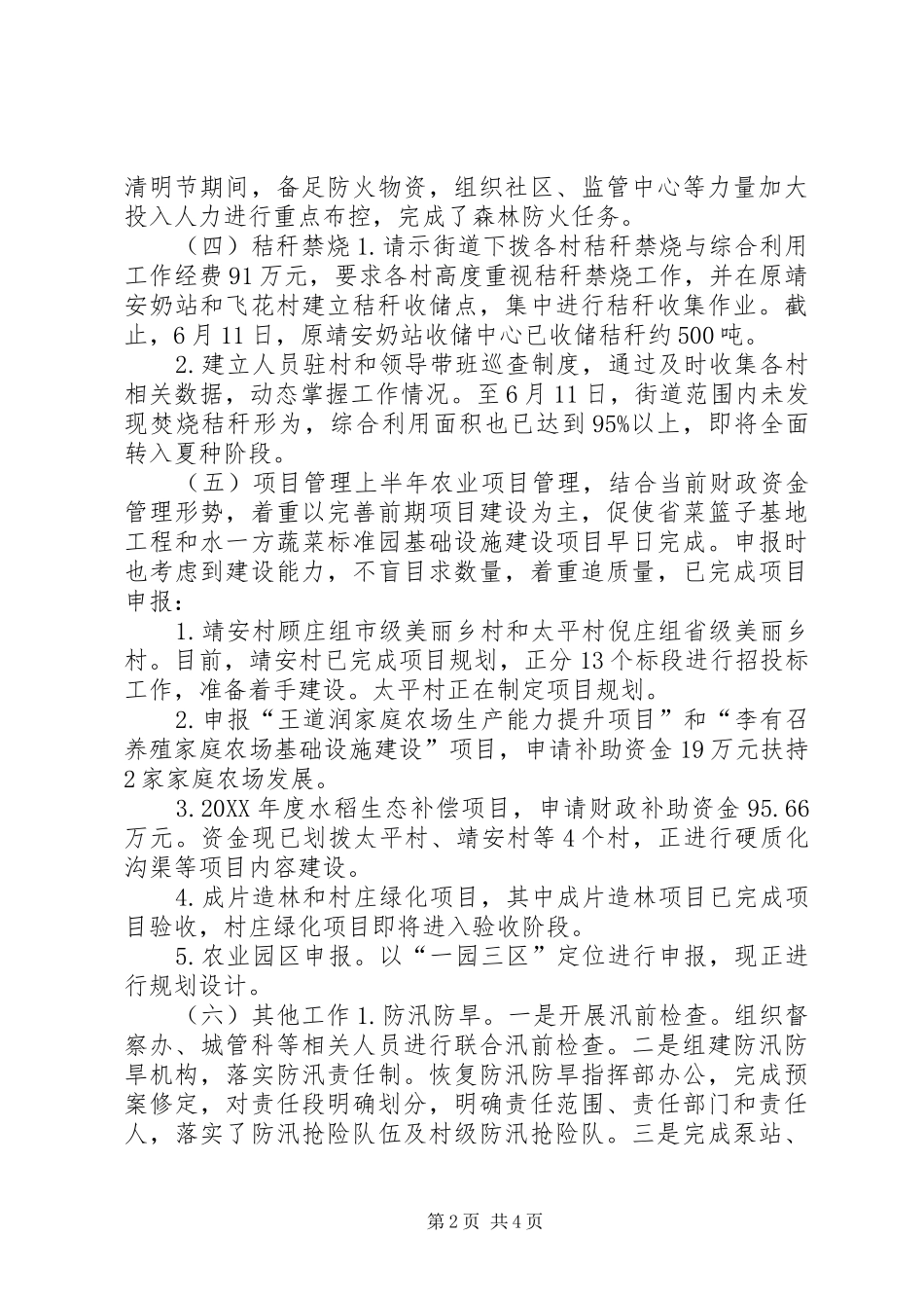 2024年街道农副业科上半年工作总结_第2页