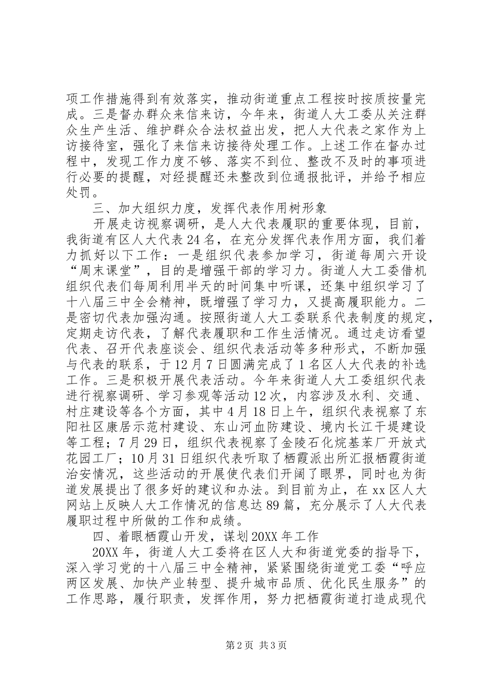 2024年街道人大工作总结报告_第2页