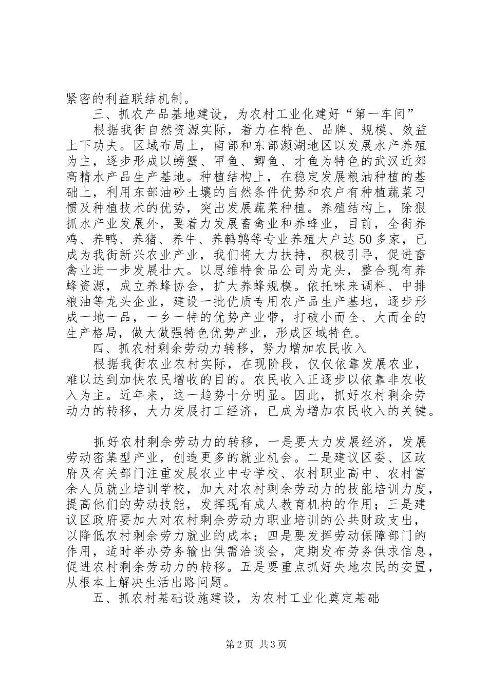 2024年街道三农工作思路措施及建议_第2页