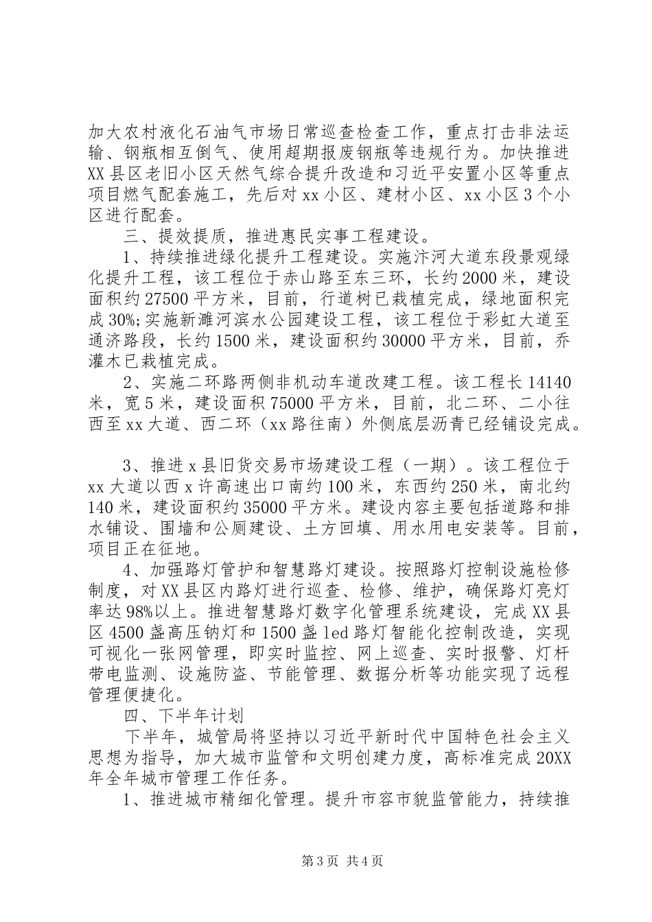 2024年城管局上半年工作总结和下半年计划_第3页