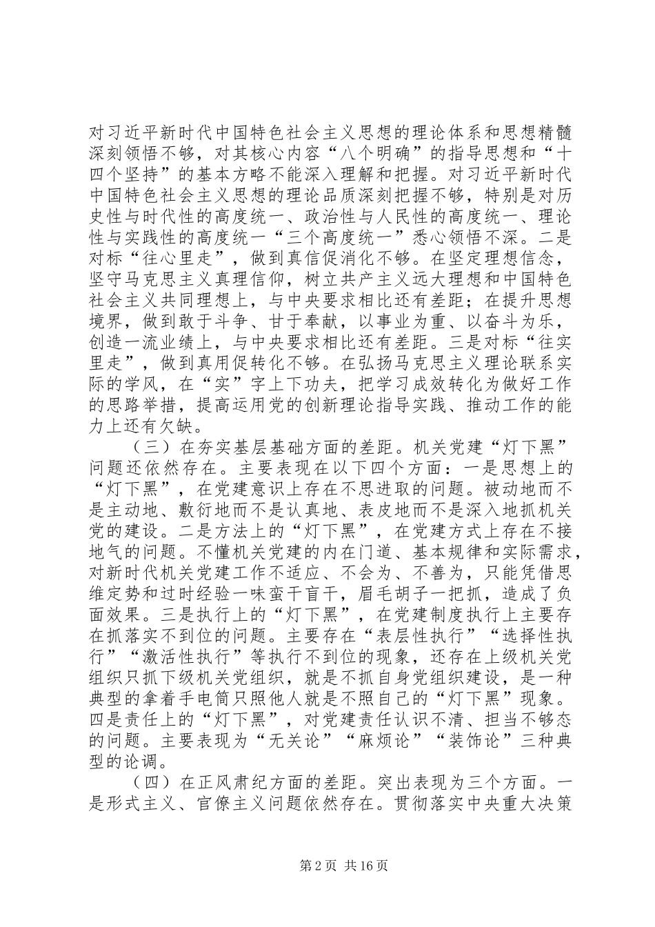 2024年党员领导主题教育检视材料_第2页