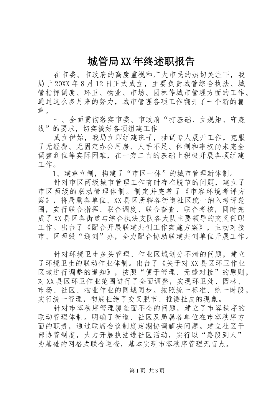 2024年城管局终述职报告_第1页