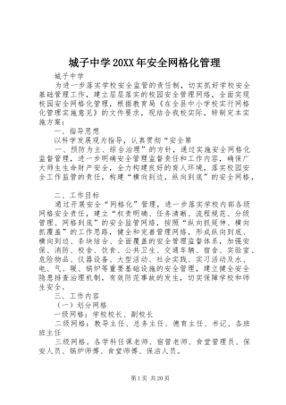 2024年城子中学安全网格化管理