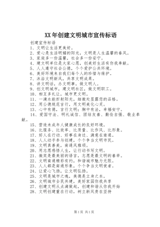 2024年创建文明城市宣传标语