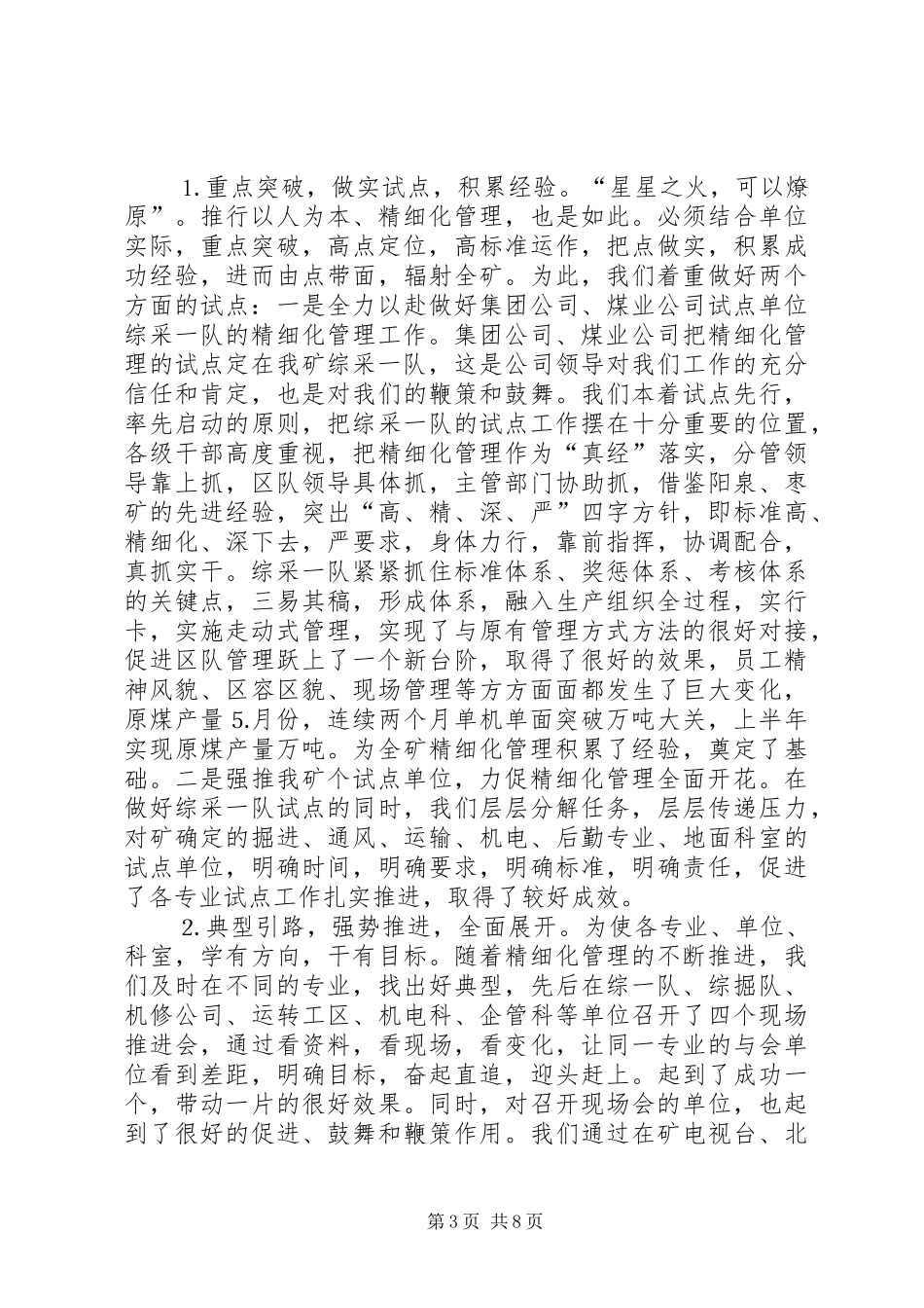 2024年煤矿精细化管理工作经验_第3页
