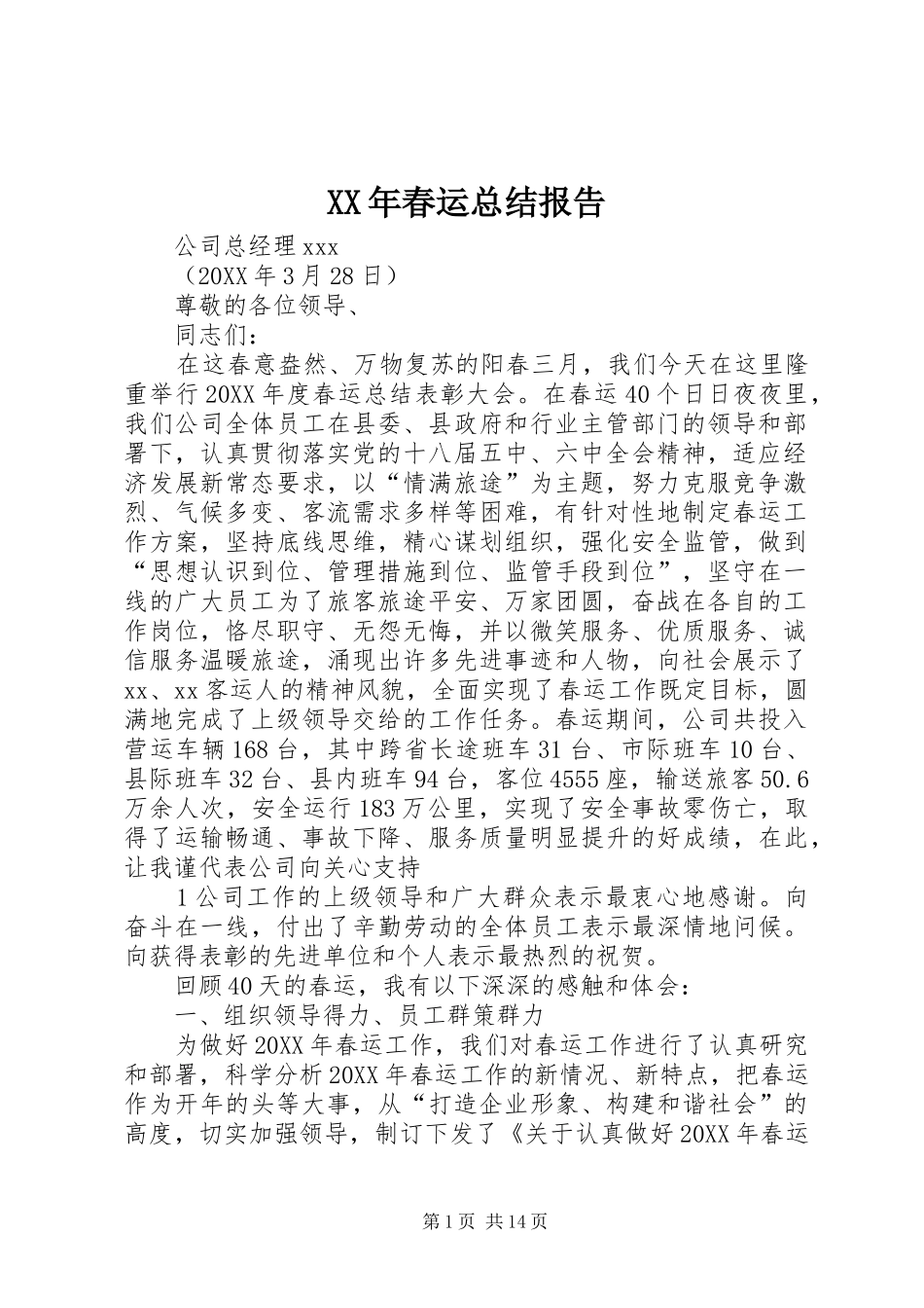 2024年春运总结报告_第1页