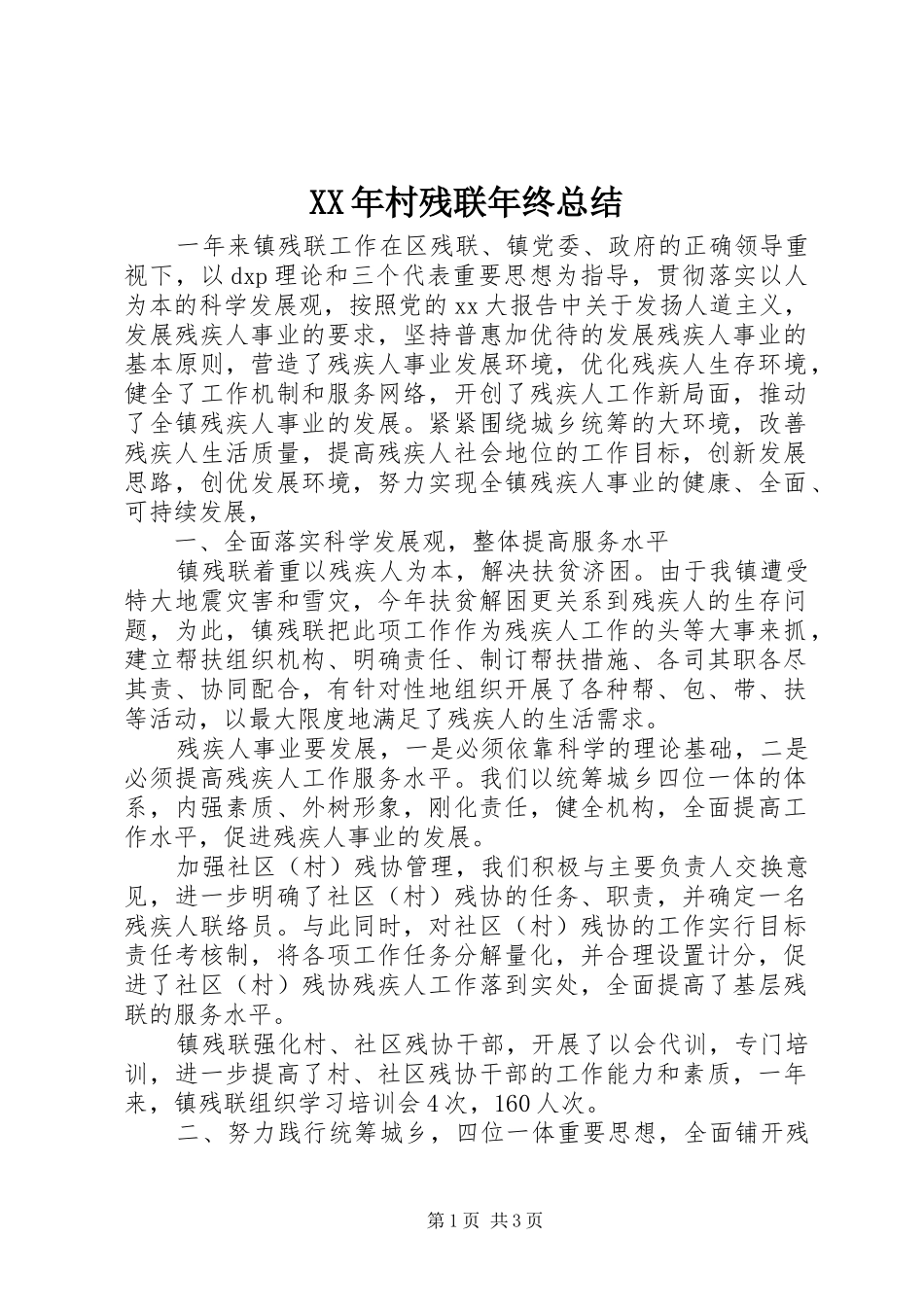 2024年村残联年终总结_第1页