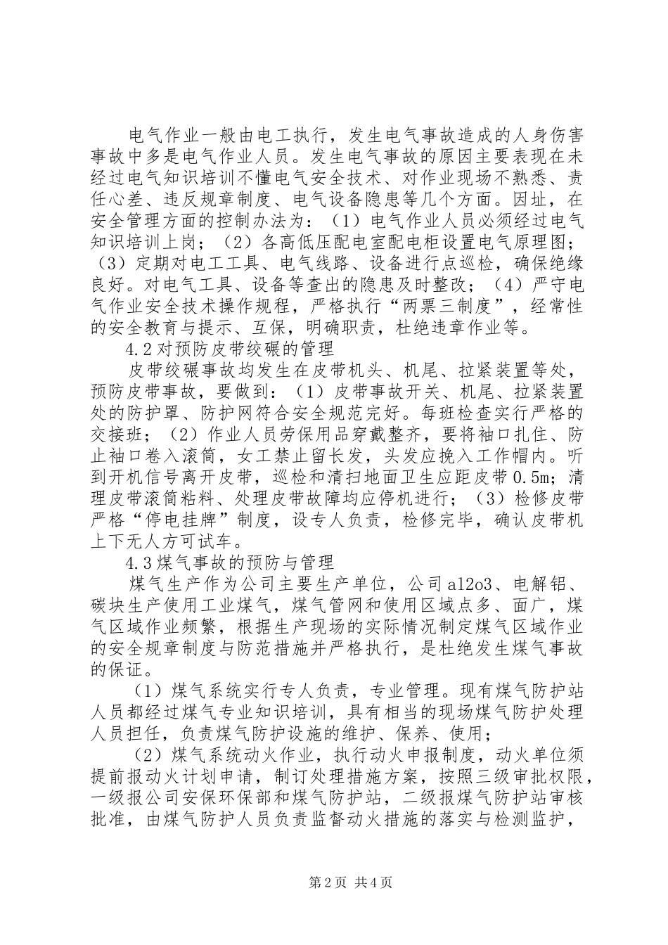 2024年煤气厂安全生产管理经验材料_第2页