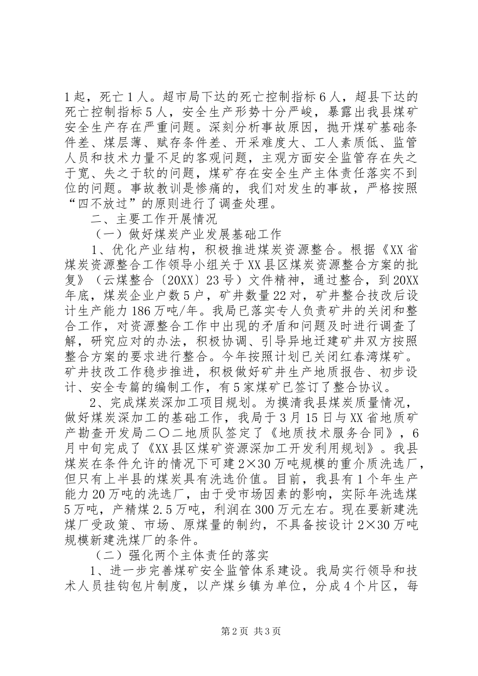 2024年煤炭工业局年终工作总结_第2页