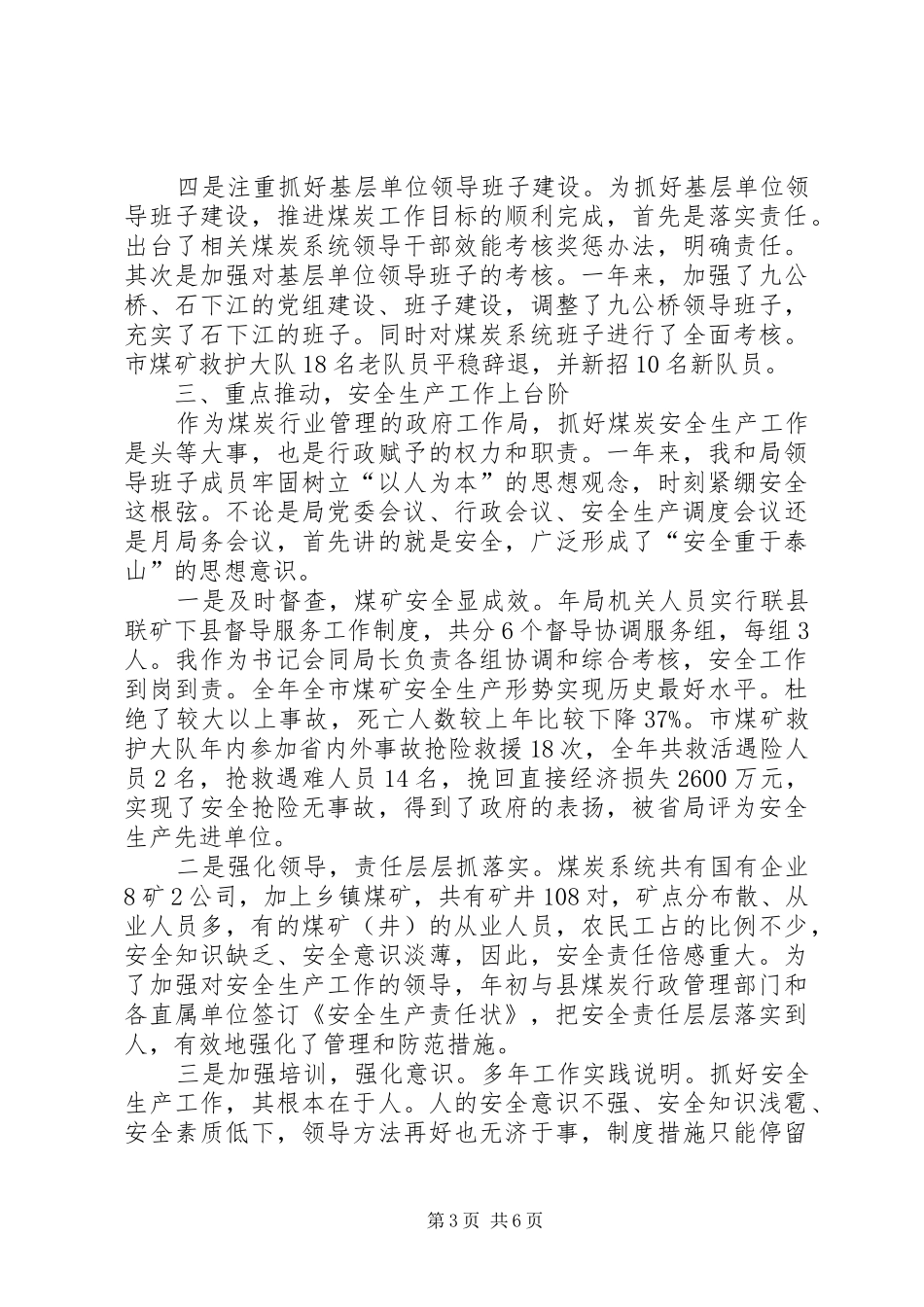 2024年煤炭局党支书年度个人总结_第3页