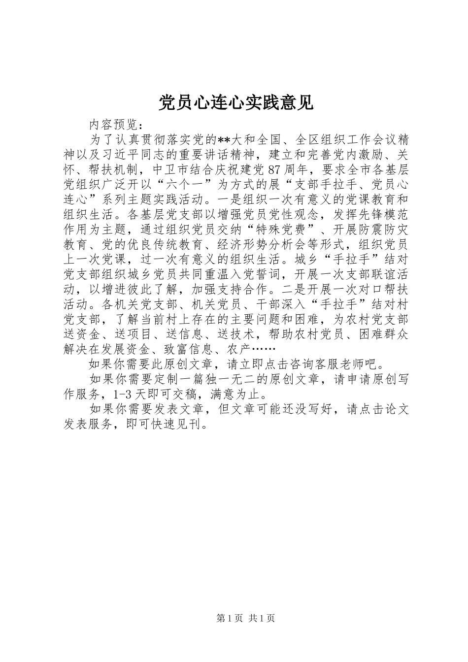 2024年党员心连心实践意见_第1页