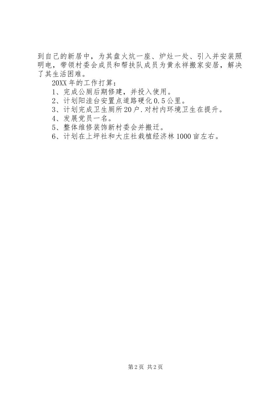 2024年村级工作总结_第2页