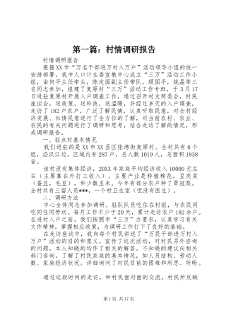2024年村情调研报告