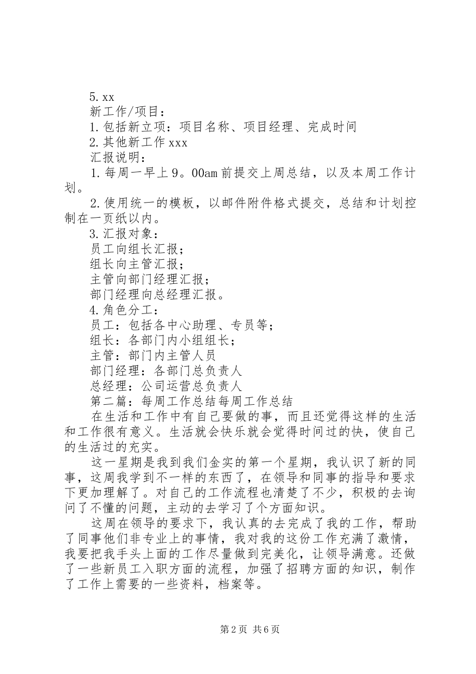 2024年每周的工作总结_第2页