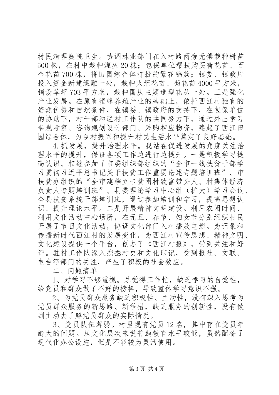 2024年村书记述职述责报告_第3页