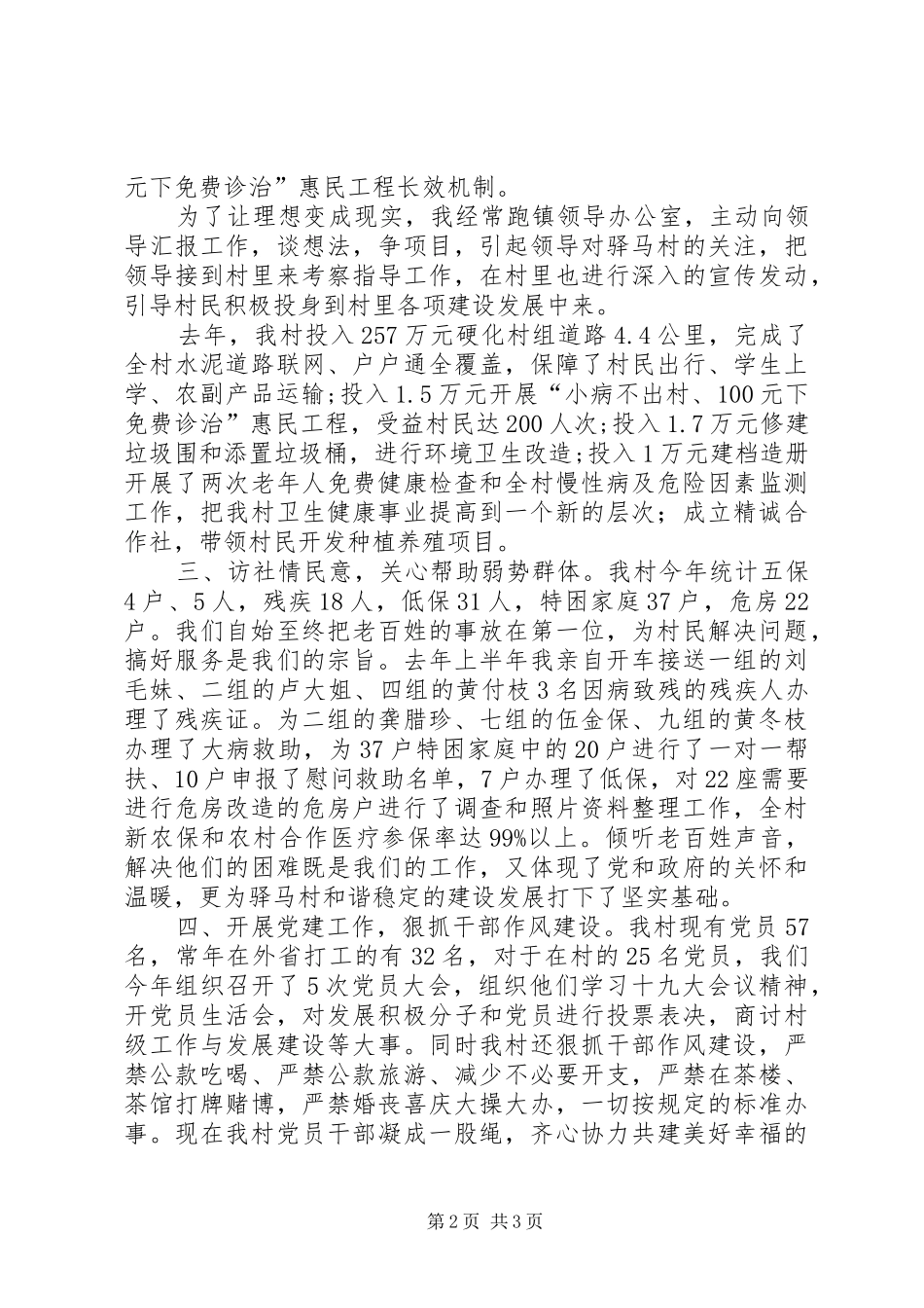 2024年村支部领导集体述职报告_第2页