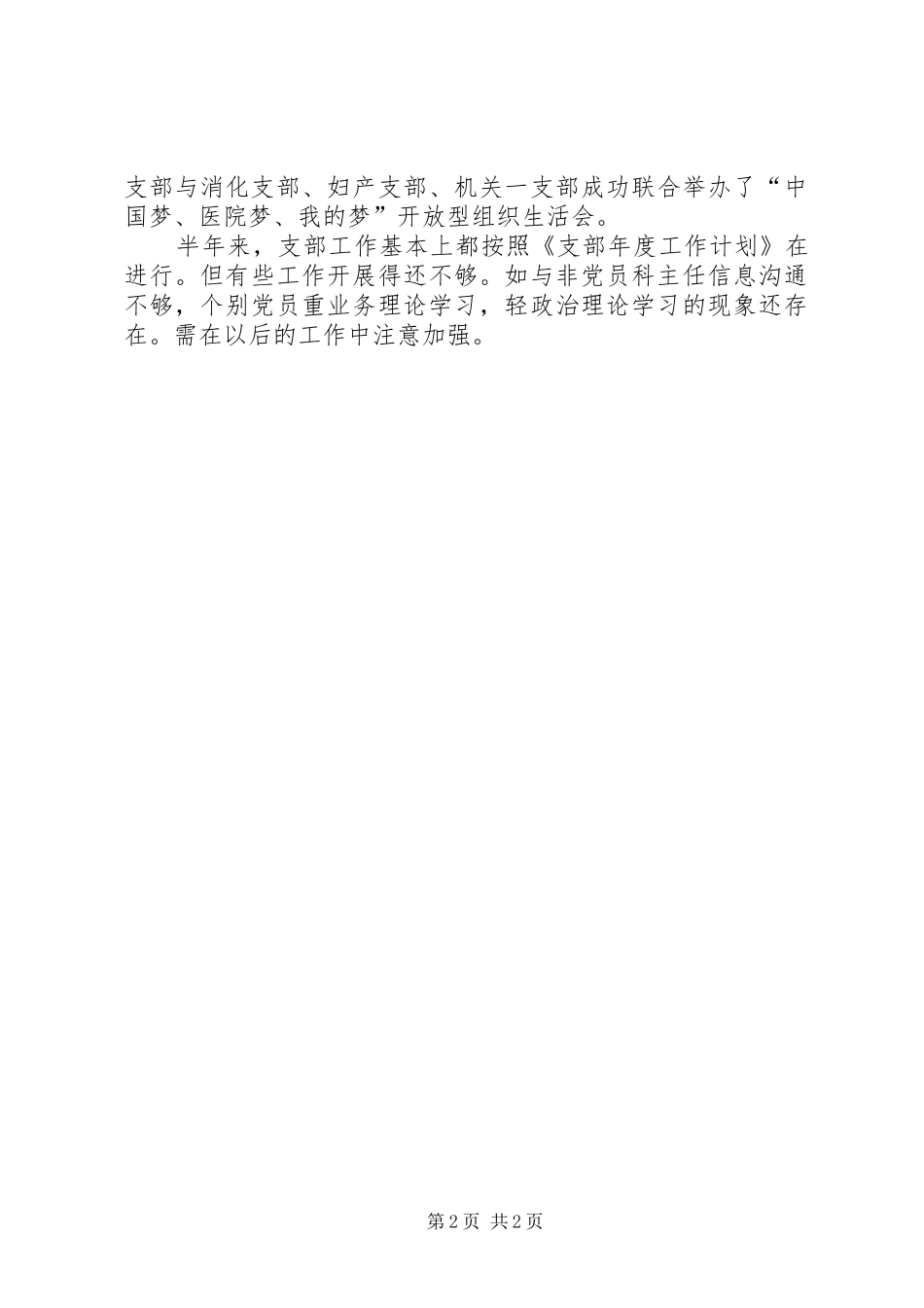 2024年门诊支部半年总结_第2页