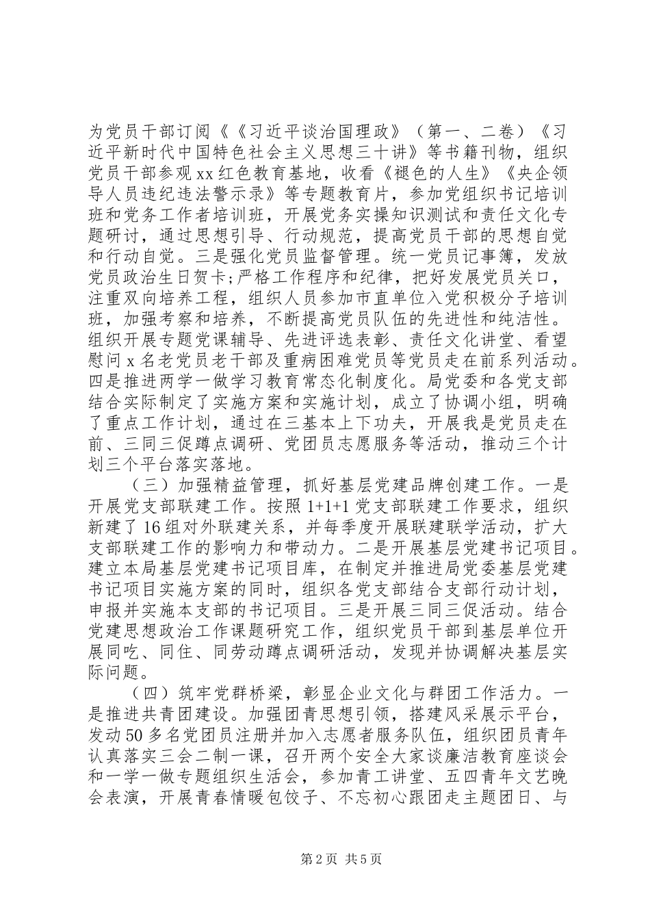 2024年党委工作总结工作计划务虚材料_第2页
