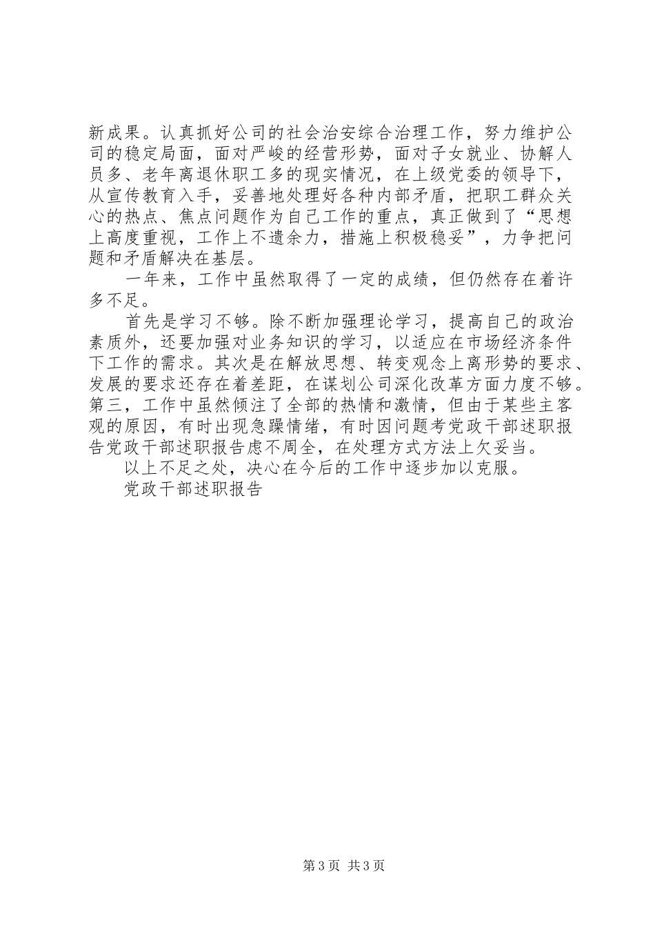 2024年党政干部述职报告_第3页