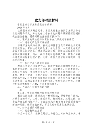2024年党支部对照材料