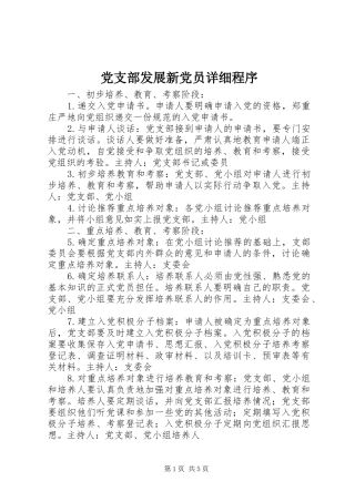 2024年党支部发展新党员详细程序