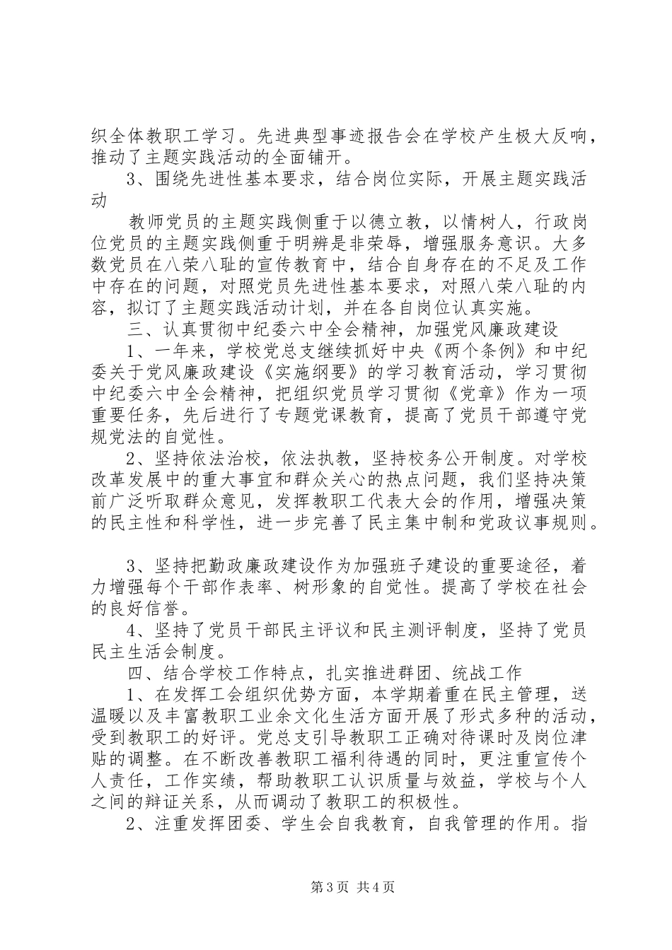 2024年党支部个人工作总结范本_第3页