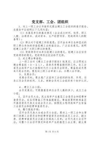 2024年党支部工会团组织