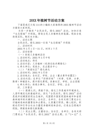 2024年植树节活动方案