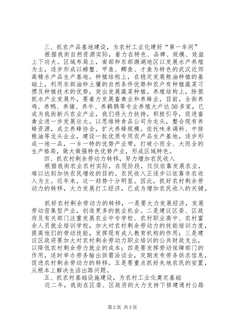 2024年年街道三农的工作思路措施及建议_第2页