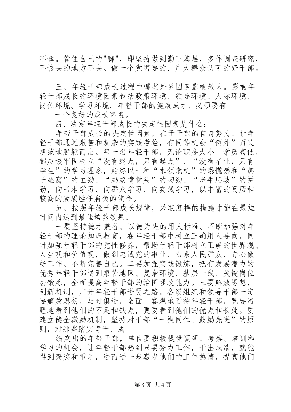 2024年年轻干部访谈提纲_第3页