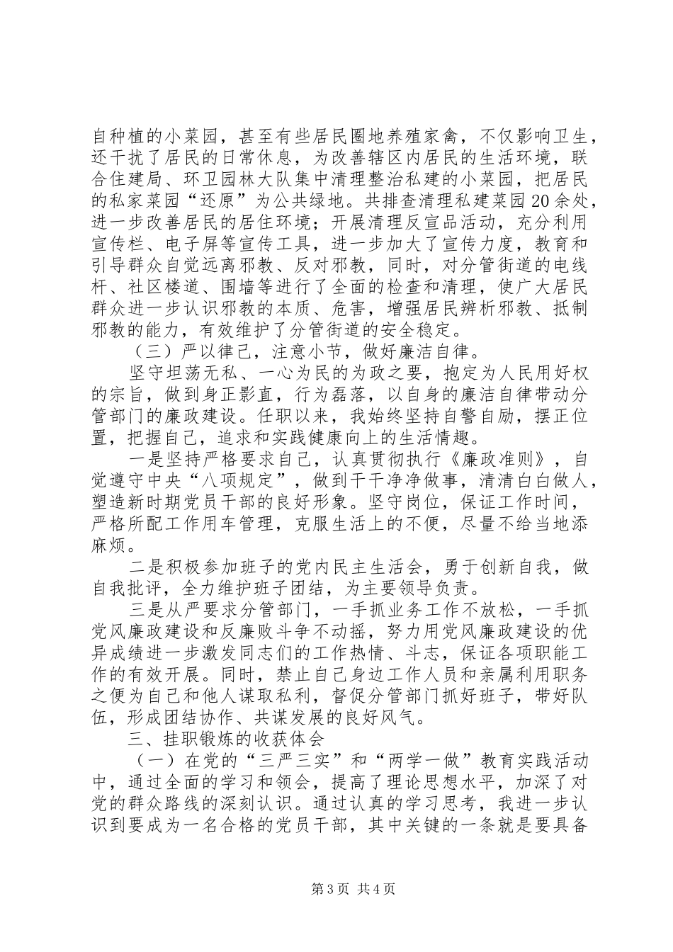 2024年年轻干部赴基层挂职锻炼个人工作总结_第3页