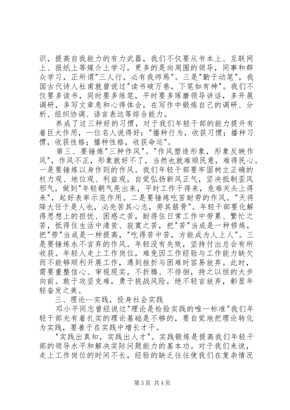2024年年轻干部能力提升经验交流_第3页