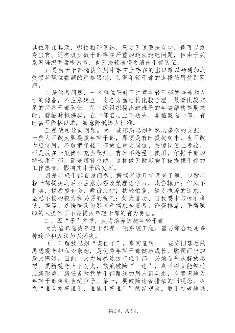 2024年年轻干部选拔工作思考_第2页