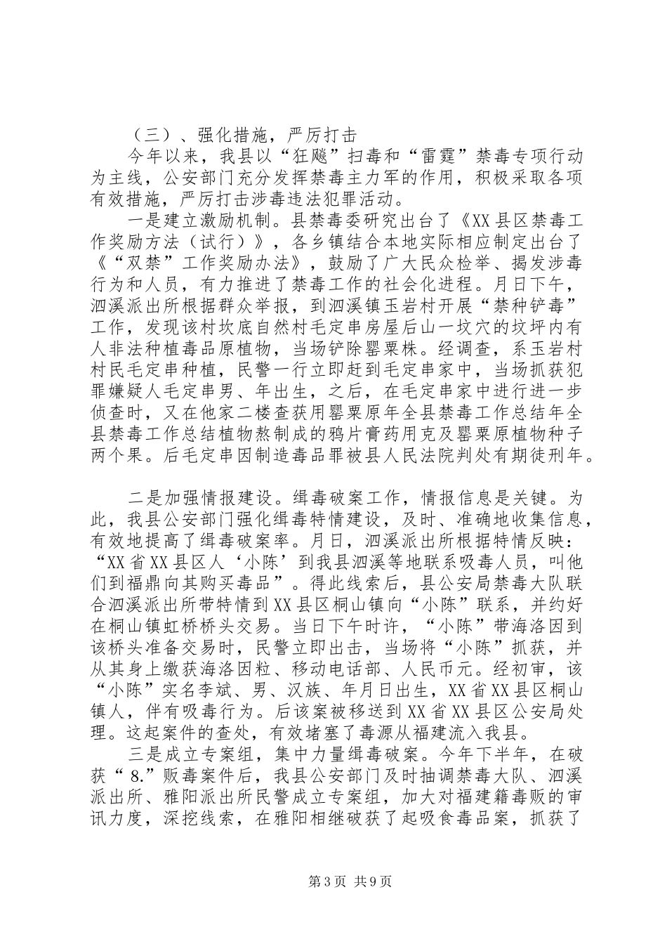 2024年年全县禁毒工作总结_第3页