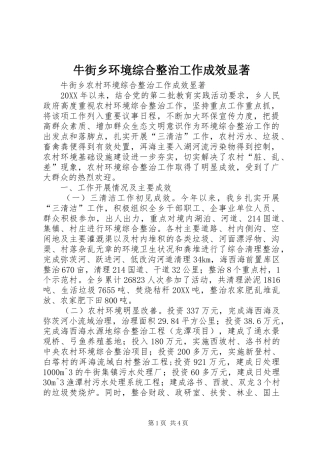 2024年牛街乡环境综合整治工作成效显著