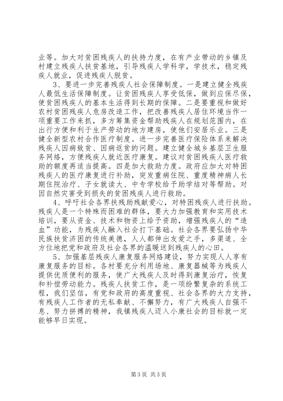 2024年农村残疾人扶贫工作总结_第3页