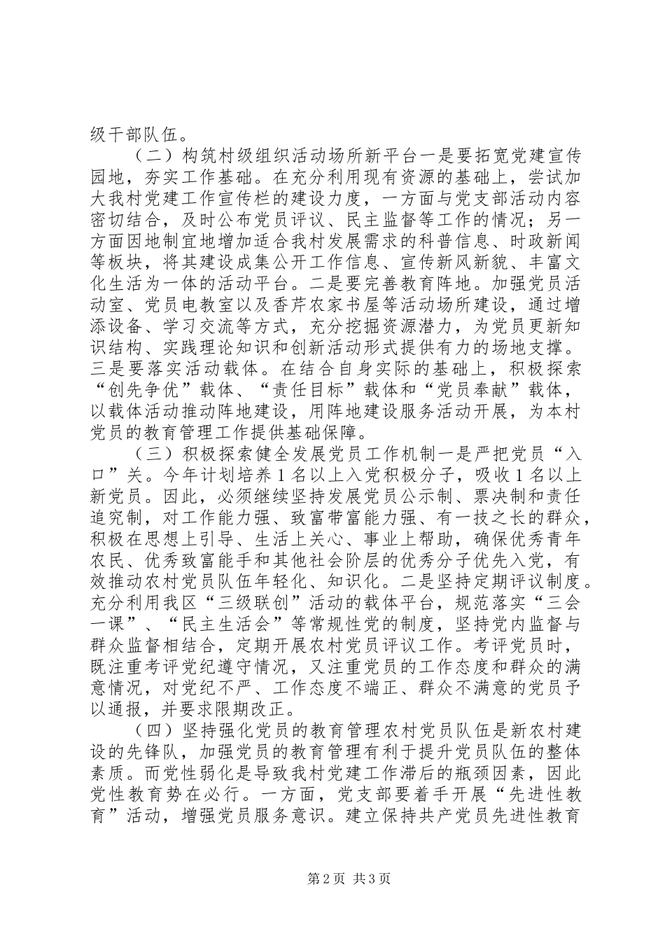 2024年农村党组织工作计划_第2页
