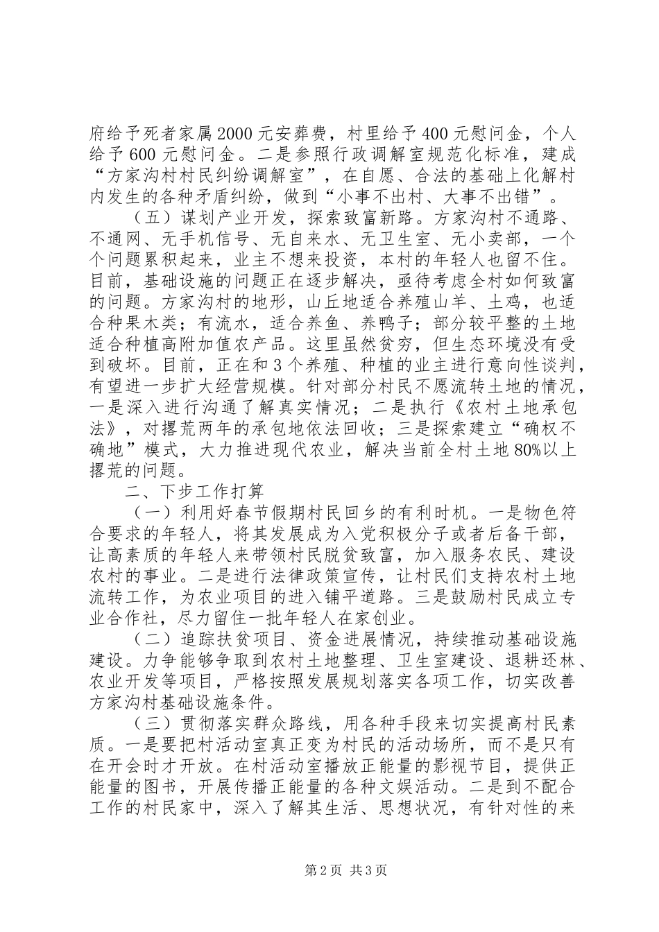 2024年农村第一书记年度工作总结_第2页
