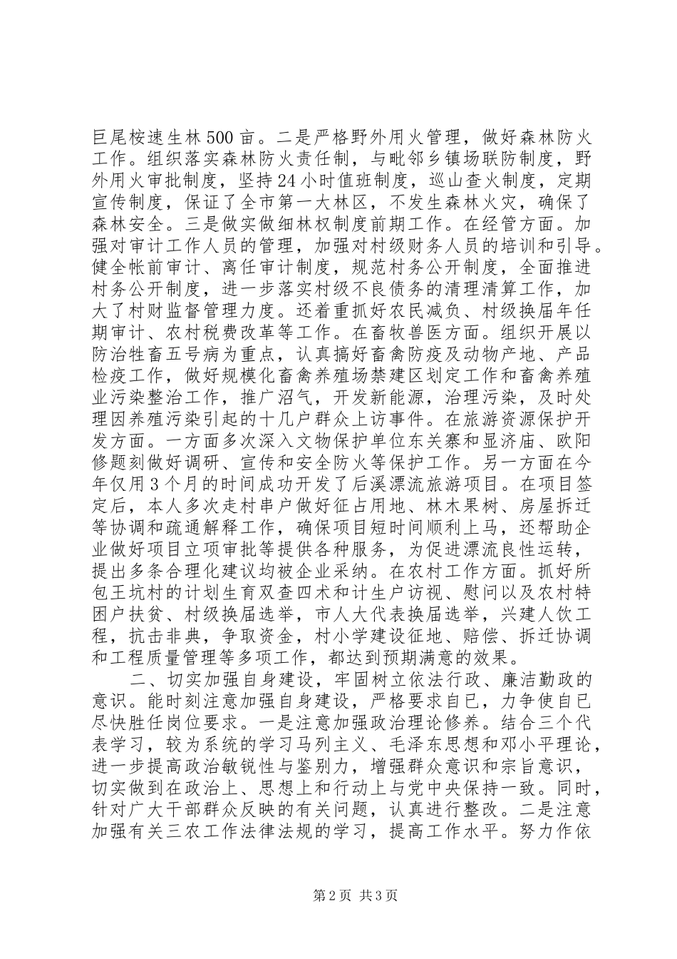 2024年农村干部述职报告_第2页