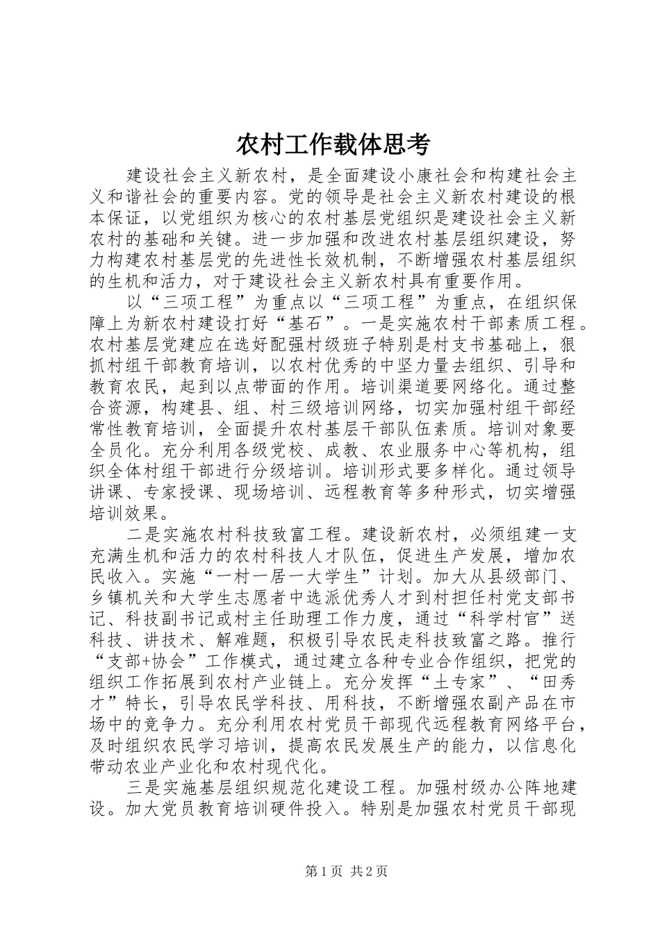 2024年农村工作载体思考_第1页