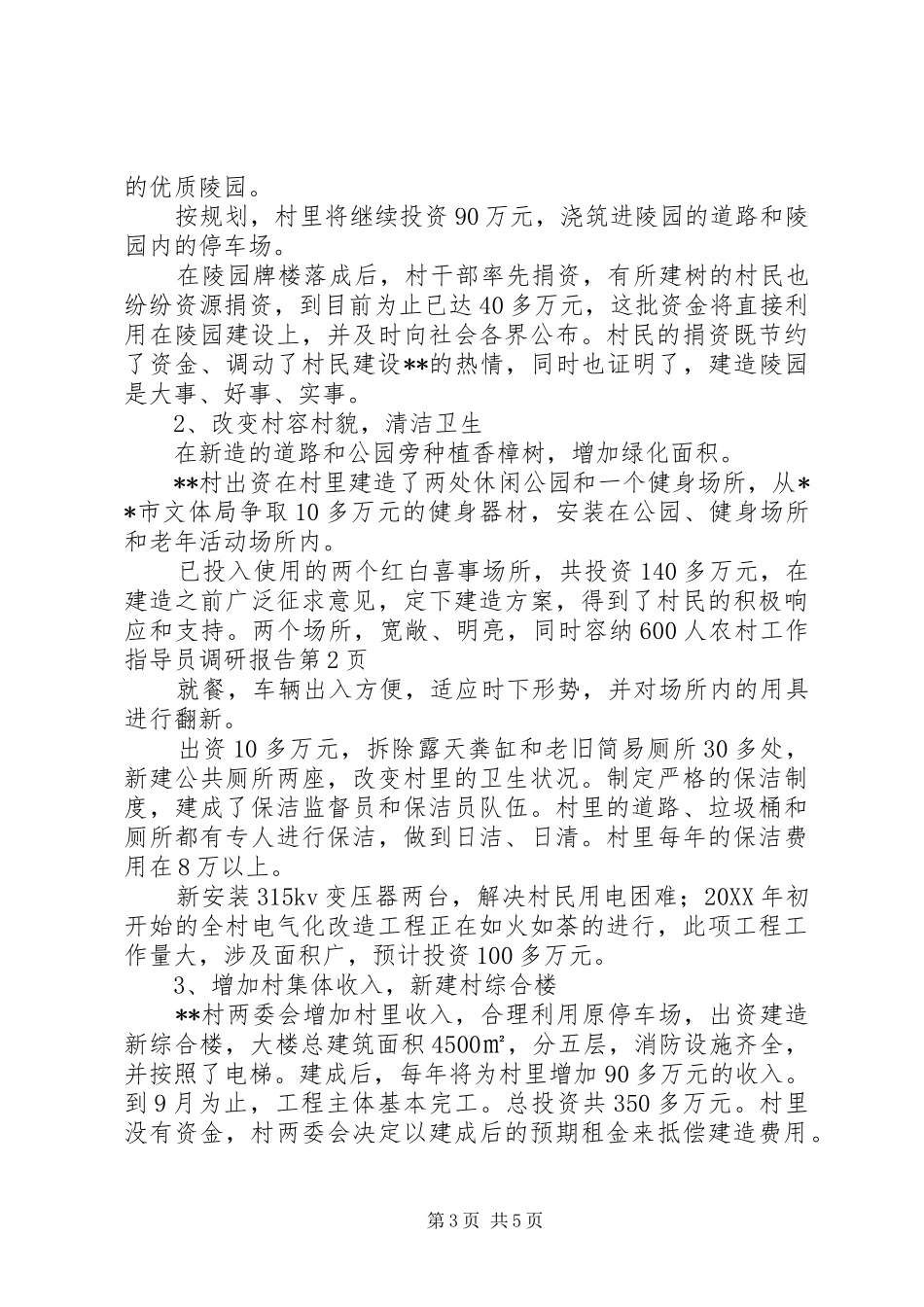 2024年农村工作指导员调研报告_第3页